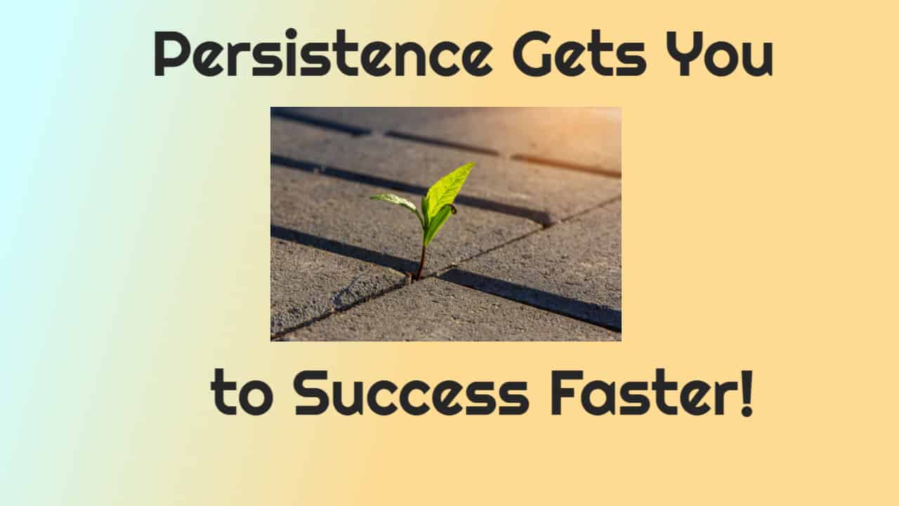 Read more about the article Persistence Gets You to Success Faster